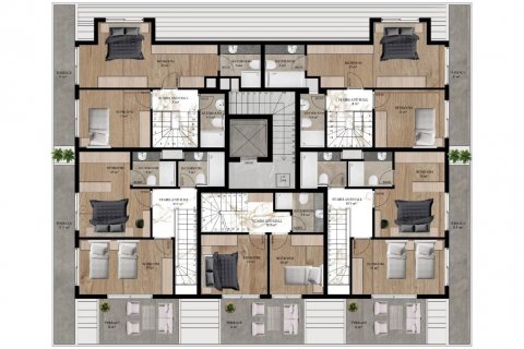 Takvåning  i Alanya, Antalya, Turkiet Nr. 93863 - 16