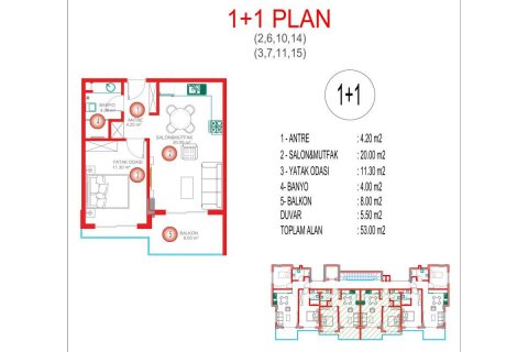 Takvåning i Oba, Antalya, Turkiet Nr. 93867 - 11