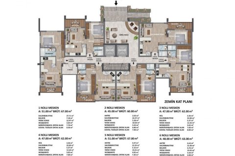Daire   Alanya, Antalya, Türkiye №94677 - 14
