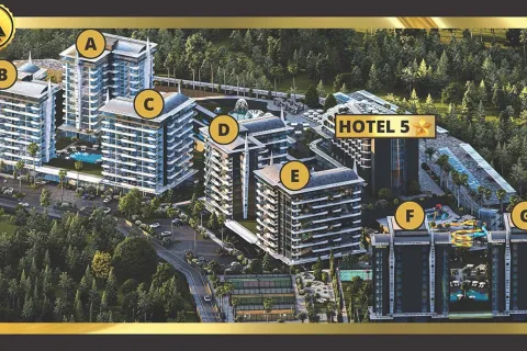 1+1 Lägenhet  i Alanya, Antalya, Turkiet Nr. 223589 - 22