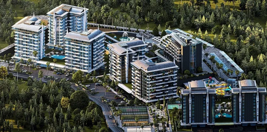 1+1 Lägenhet  i Alanya, Antalya, Turkiet Nr. 223589
