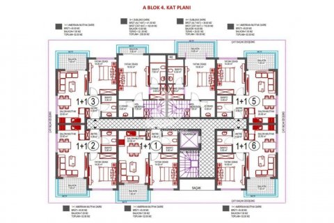 1+1 Lägenhet  i Oba, Antalya, Turkiet Nr. 103779 - 25