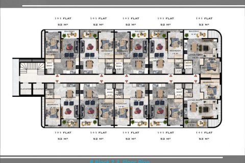Apartment for sale in Oba, Antalya, Turkey, 52m2, No. 94691 – photo 6