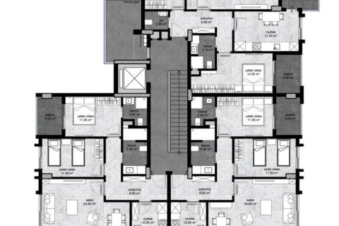 Apartment for sale in Alanya, Antalya, Turkey, 2 bedrooms, 75m2, No. 90586 – photo 6