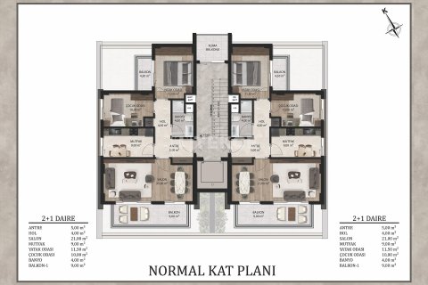 3+1 Lägenhet  i Antalya, Turkiet Nr. 212077 - 12