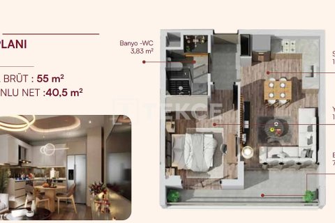 2+1 Lejlighed  i Aksu, Antalya, Tyrkiet Nr. 228713 - 27