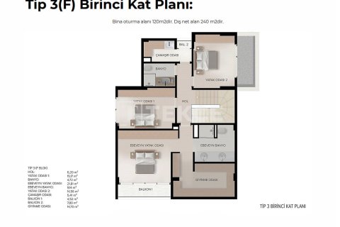 Villa for sale in Bursa, Turkey, 5 bedrooms, 240m2, No. 224691 – photo 14