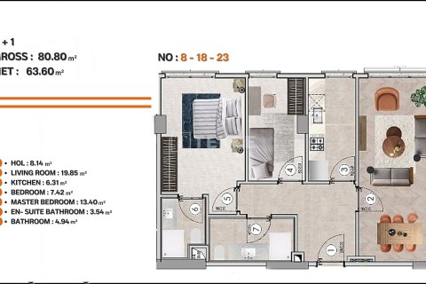 2+1 Wohnung  in Istanbul, Türkei Nr. 222471 - 10