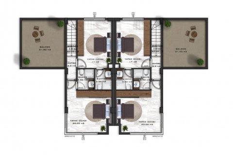 3+1 Villa in Incekum, Antalya, Türkei Nr. 110328 - 14