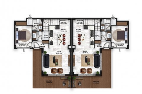 3+1 Villa in Incekum, Antalya, Türkei Nr. 110328 - 2