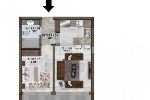2+1 Penthouse i Alanya, Antalya, Tyrkiet Nr. 44019 - 13