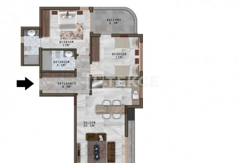 2+1 Penthouse i Alanya, Antalya, Tyrkiet Nr. 44019 - 15