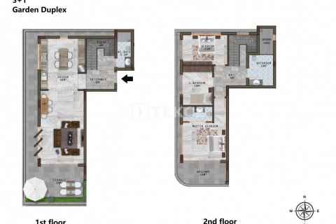 2+1 Penthouse i Alanya, Antalya, Tyrkiet Nr. 44019 - 30