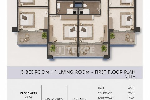Villa for sale in Famagusta, Northern Cyprus, 3 bedrooms, 219m2, No. 226960 – photo 19