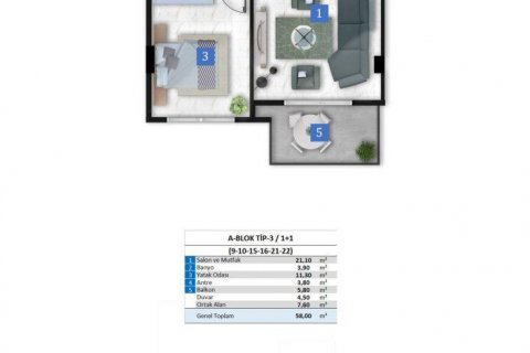 Leilighet  i Kargicak, Alanya, Antalya, Tyrkia Nr. 95200 - 26
