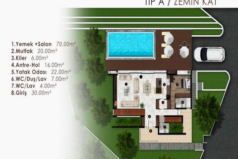 4+1 Villa  in Girne,  Nr. 211793 - 12