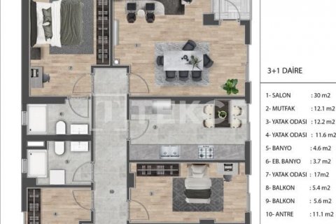 Продажа квартиры в Чифтликкёе, Ялове, Турция 3+1, 146м2, №45739 – фото 19