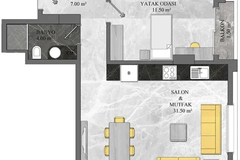 2+1 Leilighet  i Alanya, Antalya, Tyrkia Nr. 223745 - 18