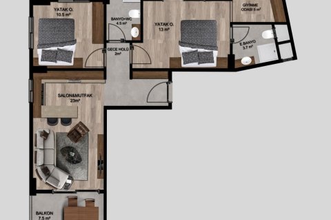 Продажа квартиры в Эрдемли, Мерсине, Турция студия, 41м2, №227915 – фото 25