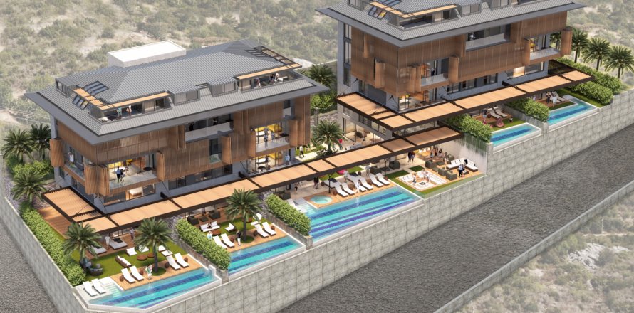 3+1 Leilighet  i Alanya, Antalya, Tyrkia Nr. 158407