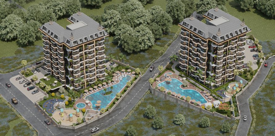 Квартира  2-х ком. в Авсалларе, Анталья, Турция №99448