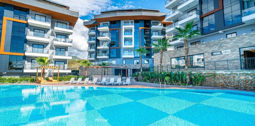 1+1 Lejlighed  i Alanya, Antalya, Tyrkiet Nr. 216511