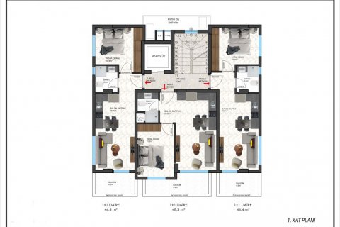 Lägenhet  i Demirtas, Alanya, Antalya, Turkiet Nr. 99309 - 16