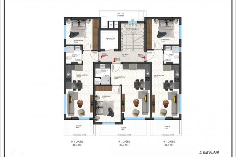 Lägenhet  i Demirtas, Alanya, Antalya, Turkiet Nr. 99309 - 17