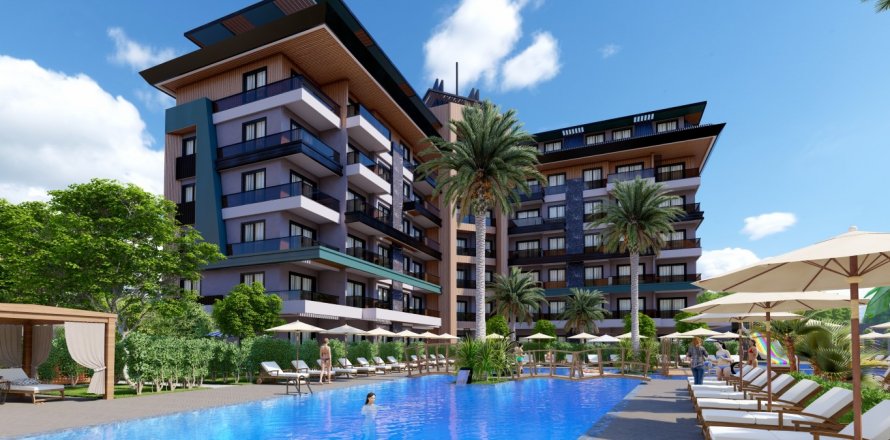1+1 Lejlighed  i Alanya, Antalya, Tyrkiet Nr. 101903