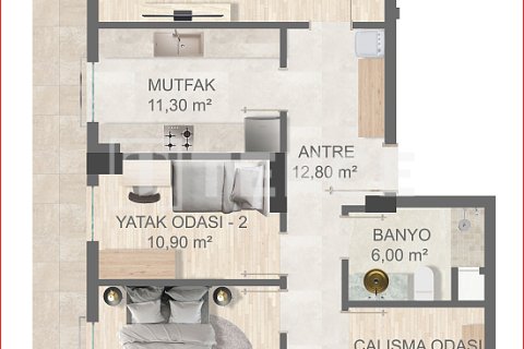 1+1 Lejlighed i Aksu, Antalya, Tyrkiet Nr. 215852 - 23