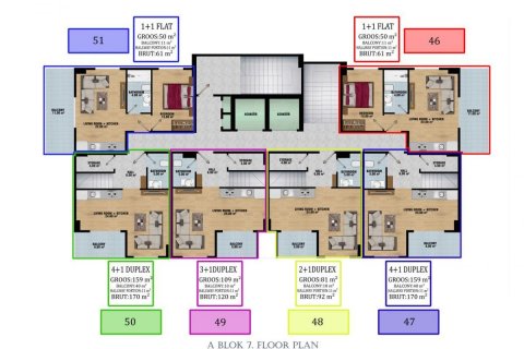 آپارتمان در Alanya ، ترکیه 55 متر مربع. شماره 94570 - 22