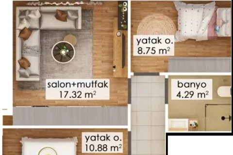 2+1 Lejlighed  i Mugla, Tyrkiet Nr. 220186 - 10