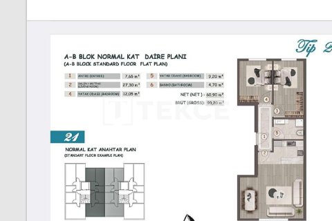1+1 Lägenhet  i Bueyuekcekmece, istanbul, Turkiet Nr. 221463 - 17