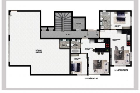 Dubleks daire Alanya, Antalya, Türkiye №93858 - 12