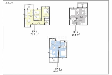 Продажа квартиры в Аланье, Анталье, Турция 2+1, 72м2, №215350 – фото 30
