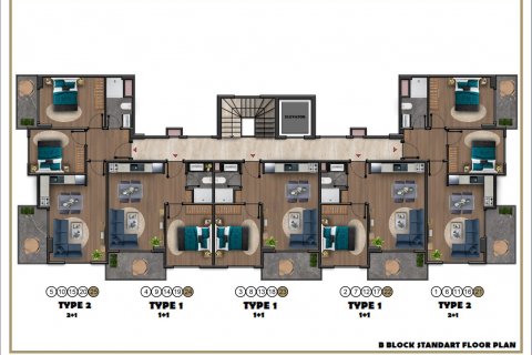 Dubleks daire   Konaklı, Antalya, Türkiye №94385 - 28