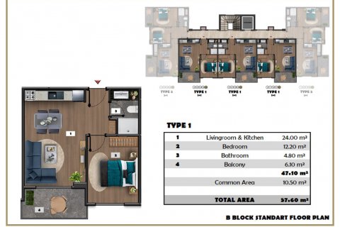 Dubleks daire   Konaklı, Antalya, Türkiye №94385 - 29