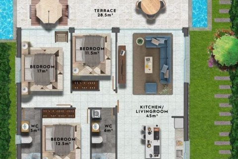 Продажа квартиры  в Северном Кипре 1+1, 35м2, №107311 – фото 19
