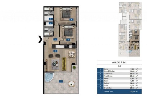 Wohnung in Kargicak, Alanya, Antalya, Türkei Nr. 94917 - 29