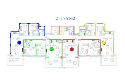 Apartment for sale  in Avsallar, Antalya, Turkey, 76m2, No. 94920 – photo 4