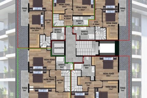 Продажа пентхауса в Кестеле, Анталье, Турция 2 комн., 60м2, №105233 – фото 27