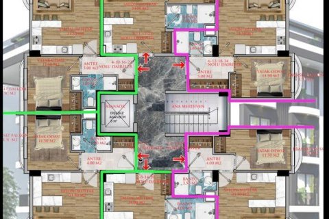 Продажа пентхауса в Кестеле, Анталье, Турция 2 комн., 60м2, №105233 – фото 29