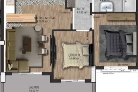 Apartment for sale  in Aksu, Antalya, Turkey, 2 bedrooms, 85m2, No. 220163 – photo 28