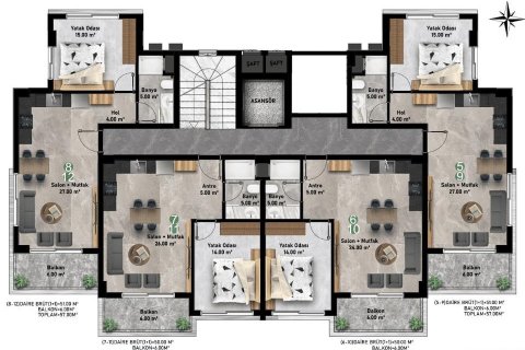 Apartment for sale in Alanya, Antalya, Turkey, 57m2, No. 107073 – photo 27