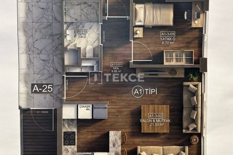 2+1 Lejlighed  i Aksu, Antalya, Tyrkiet Nr. 221462 - 14