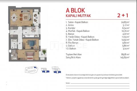 Apartment for sale  in Istanbul, Turkey, 3 bedrooms, 177m2, No. 55194 – photo 18