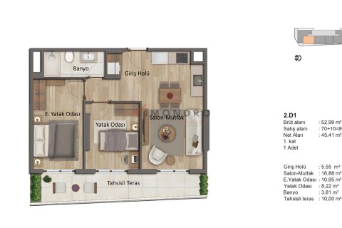 Apartment for sale in Zeytinburnu, Istanbul, Turkey, 1 bedroom, 50m2, No. 215561 – photo 12