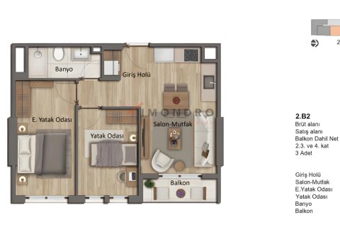 Apartment for sale in Zeytinburnu, Istanbul, Turkey, 1 bedroom, 50m2, No. 215561 – photo 15