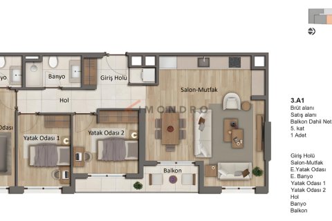 Apartment for sale in Zeytinburnu, Istanbul, Turkey, 1 bedroom, 50m2, No. 215561 – photo 9