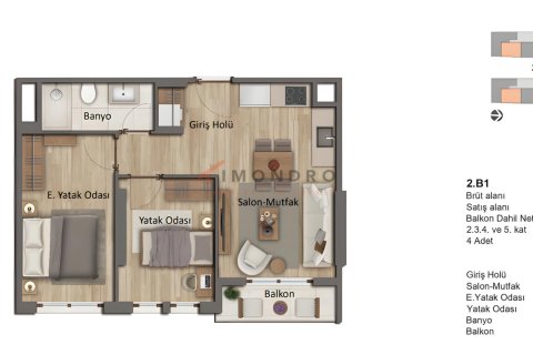 Apartment for sale in Zeytinburnu, Istanbul, Turkey, 1 bedroom, 50m2, No. 215561 – photo 8